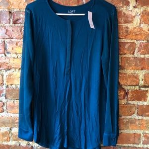 Turquoise LOFT blouse